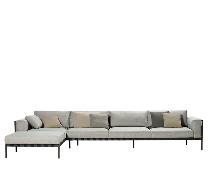 Stylish Natal Alu Outdoor 3-Seater Sofa with Customizable Options and Water-repellent Cushions | Casa Design Group