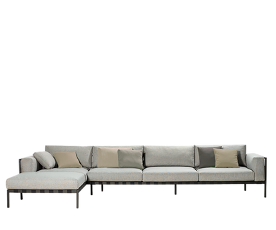 Stylish Natal Alu Outdoor 3-Seater Sofa with Customizable Options and Water-repellent Cushions | Casa Design Group