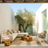 Elegant Natal Alu Outdoor Sofa with Customizable Options and Water-repellent Cushions | Casa Design Group
