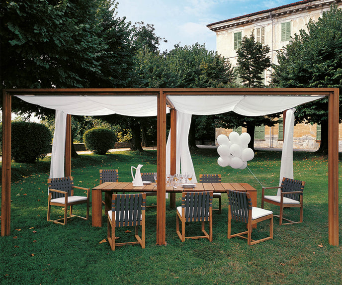 Luxury Teak Frame Network 149 Outdoor Dining Chair by Roda | Casa Design Group