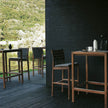 Elegant Teak Network 150 Outdoor Barstool by Roda | Casa Design Group