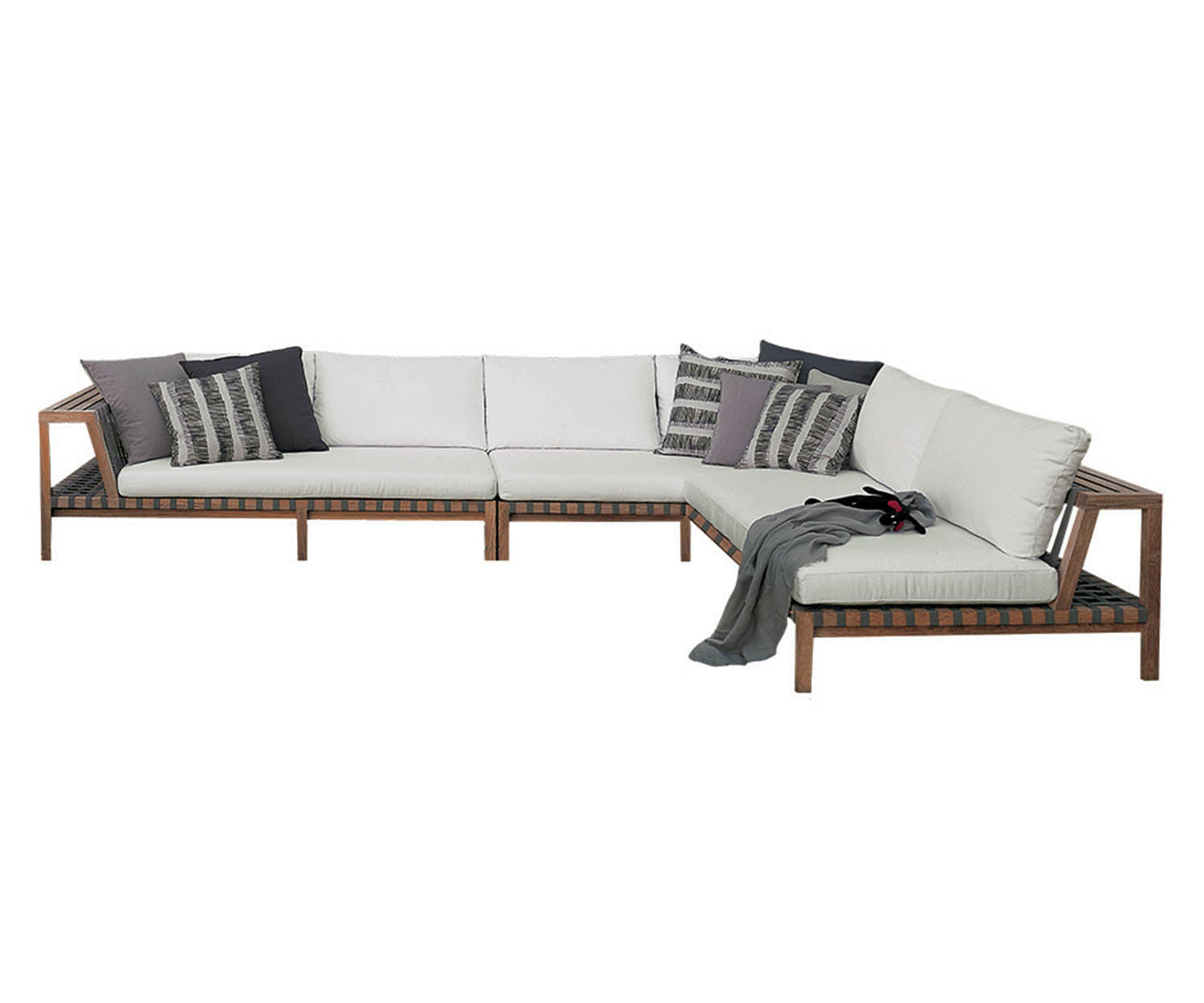 Durable Teak Modular Roda Network Outdoor Sofa Sectional | Casa Design Group