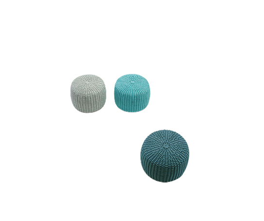 Stylish Nido Pouf by Paola Lenti Modern with Handwoven Rope Cord for Lounge Spaces Casa Design Group