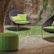 Stylish Nido Pouf by Paola Lenti Modern with Handwoven Rope Cord for Lounge Spaces Casa Design Group