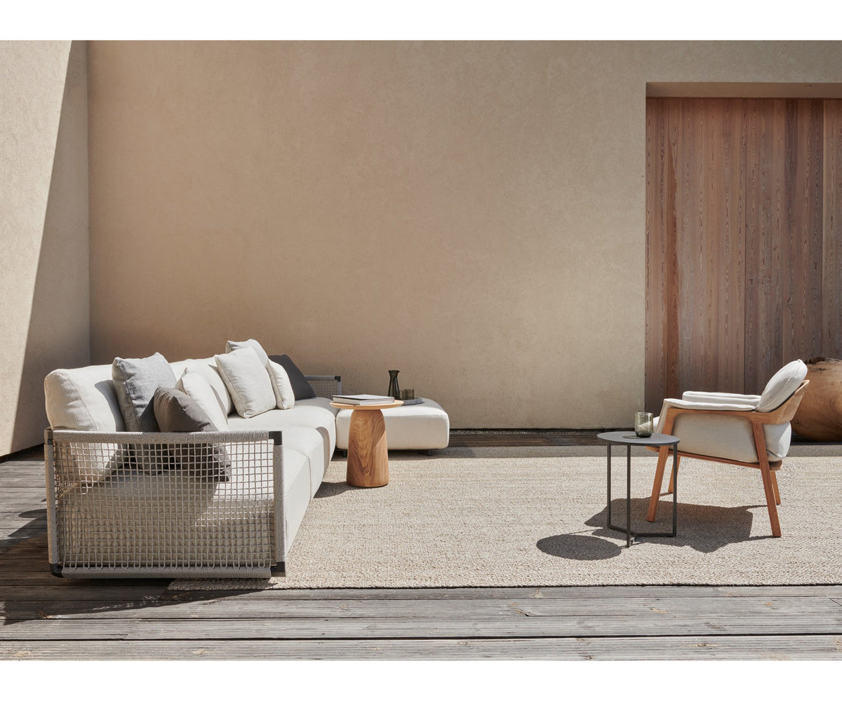 Contemporary Nodi Outdoor Sofa by Tribù with stainless steel frame and plush cushions | Casa Design Group