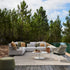 Contemporary Nodi Outdoor Sofa by Tribù with stainless steel frame and plush cushions | Casa Design Group
