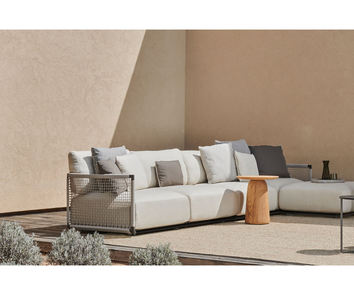 Contemporary Nodi Outdoor Sofa by Tribù with stainless steel frame and plush cushions | Casa Design Group