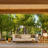 Contemporary Nodi Outdoor Sofa by Tribù with stainless steel frame and plush cushions | Casa Design Group
