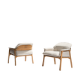 Cozy Nomad Outdoor Lounge Chair by Tribù in noble teak with deep cushioning | Casa Design Group