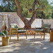 Cozy Nomad Outdoor Lounge Chair by Tribù in noble teak with deep cushioning | Casa Design Group