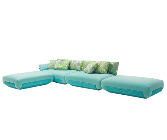 Comfortable Oasi Outdoor Modular Sofa Sectional with Removable Cushions by Casa Design