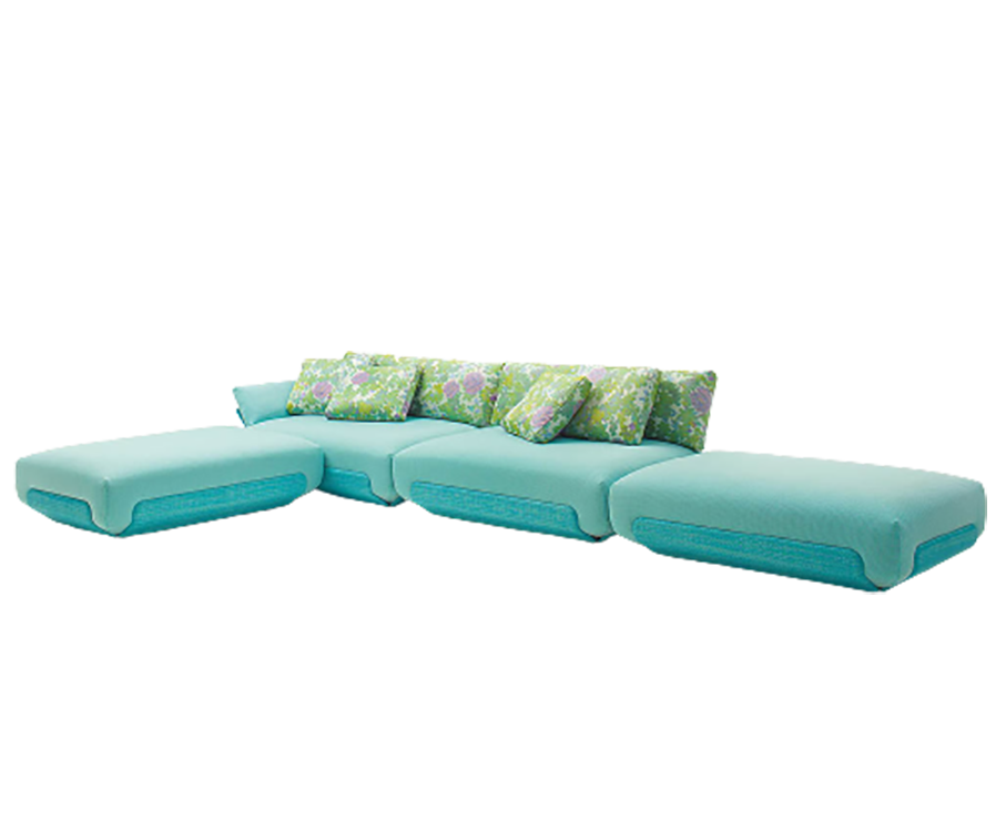 Comfortable Oasi Outdoor Modular Sofa Sectional with Removable Cushions by Casa Design