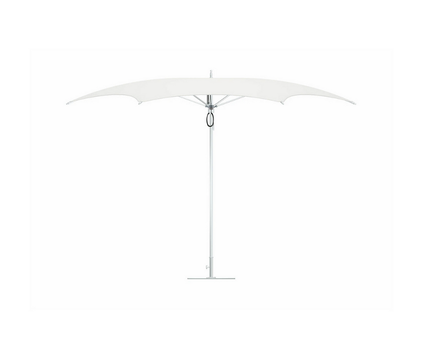 Modern Tuuci Ocean Master M1 Crescent Umbrella, polished rib details and elegant canopy – Casa Design Group
