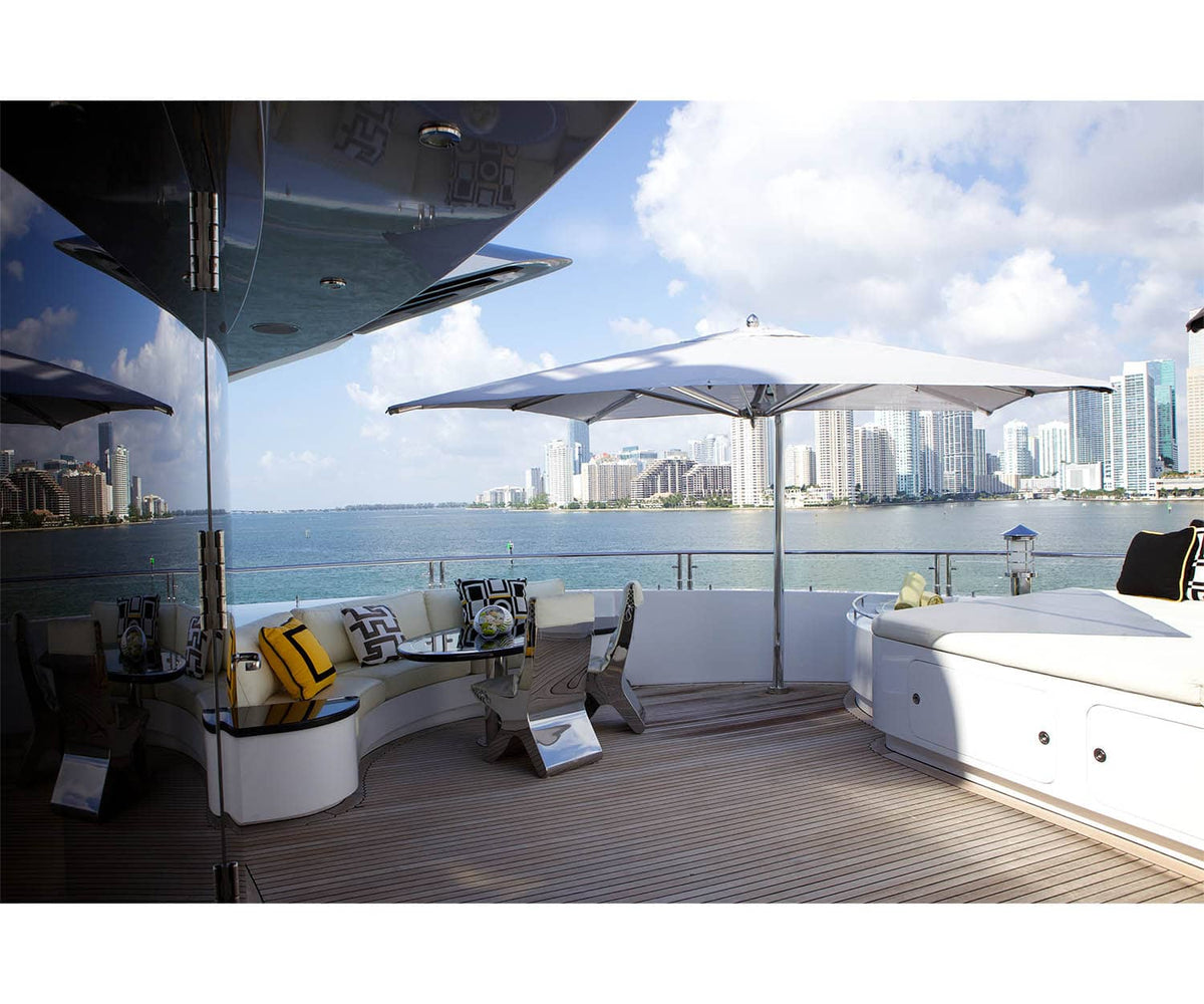 Durable marine-grade cantilever parasol by Tuuci – Casa Design Group