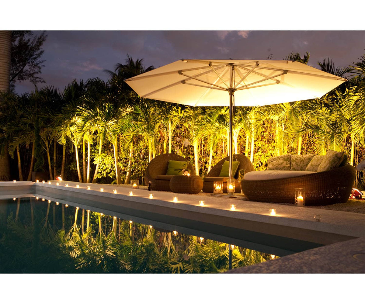 Elegant outdoor umbrella by Tuuci, durable and designed for beachfront properties | Casa Design Group
