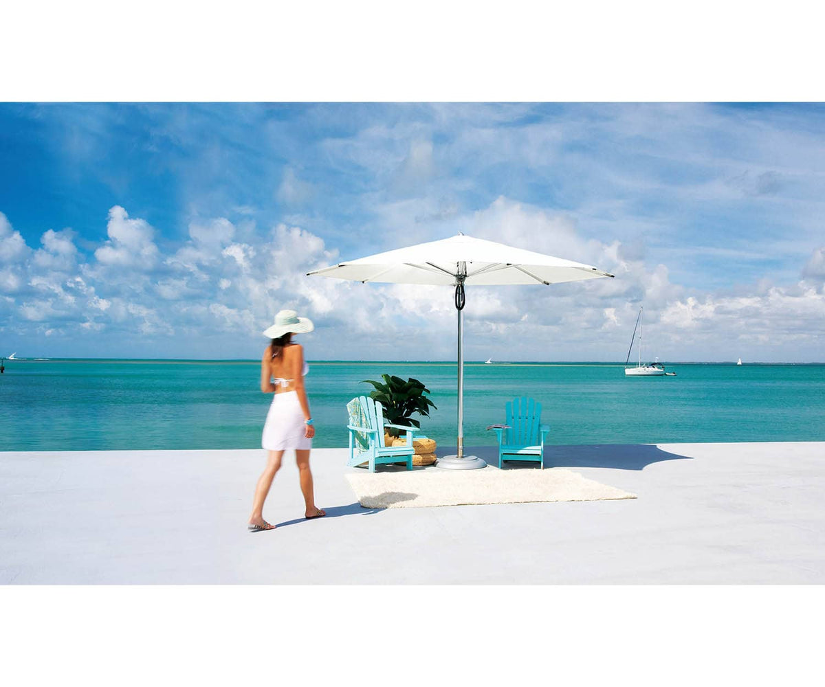 Elegant outdoor umbrella by Tuuci, durable and designed for beachfront properties | Casa Design Group