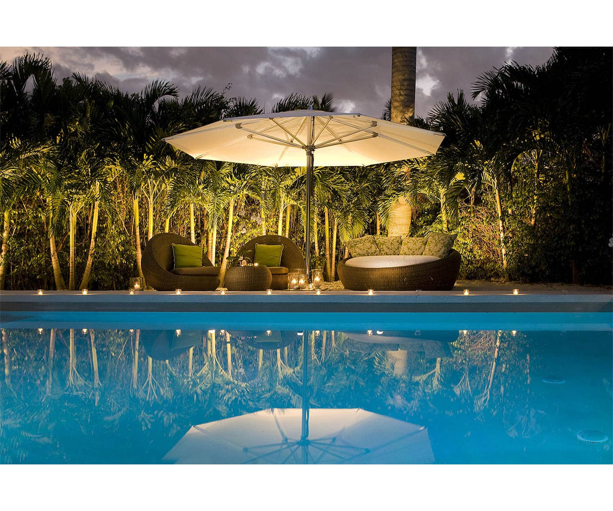 Elegant outdoor umbrella by Tuuci, durable and designed for beachfront properties | Casa Design Group