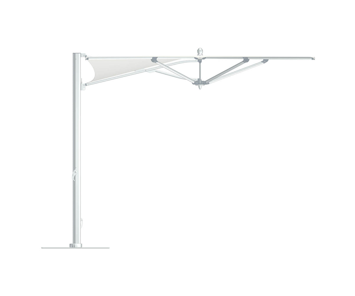 Luxury Zero Horizon Cantilever Umbrella by Tuuci with sleek horizontal canopy – Casa Design Group