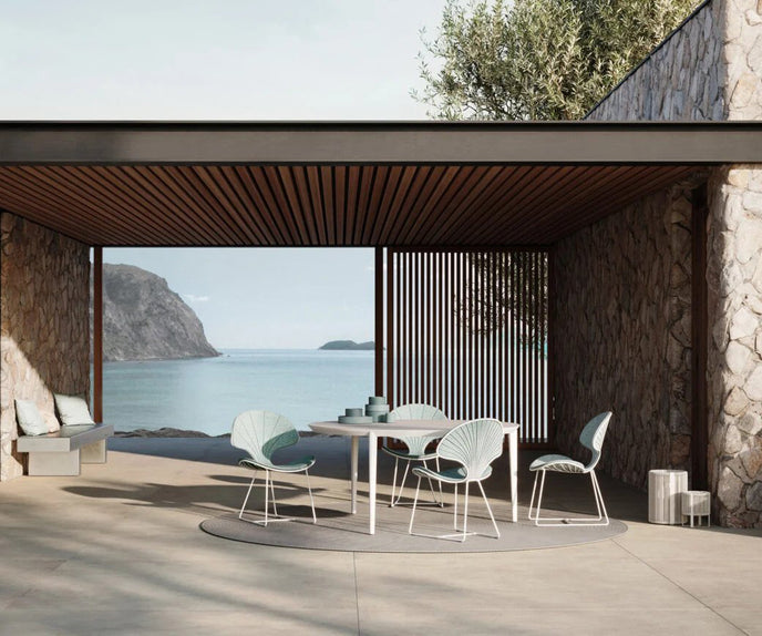 Nature-Inspired Design Elegant Ostrea Outdoor Dining Chair by Royal Botania Casa Design Group