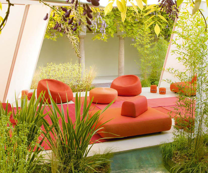 Luxury Otto Outdoor Lounge Chair by Paola Lenti with Premium Rope Cord Upholstery Casa Design Group
