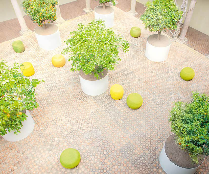 Luxury Otto Outdoor Pouf by Paola Lenti for Modern Outdoor Spaces Casa Design Group
