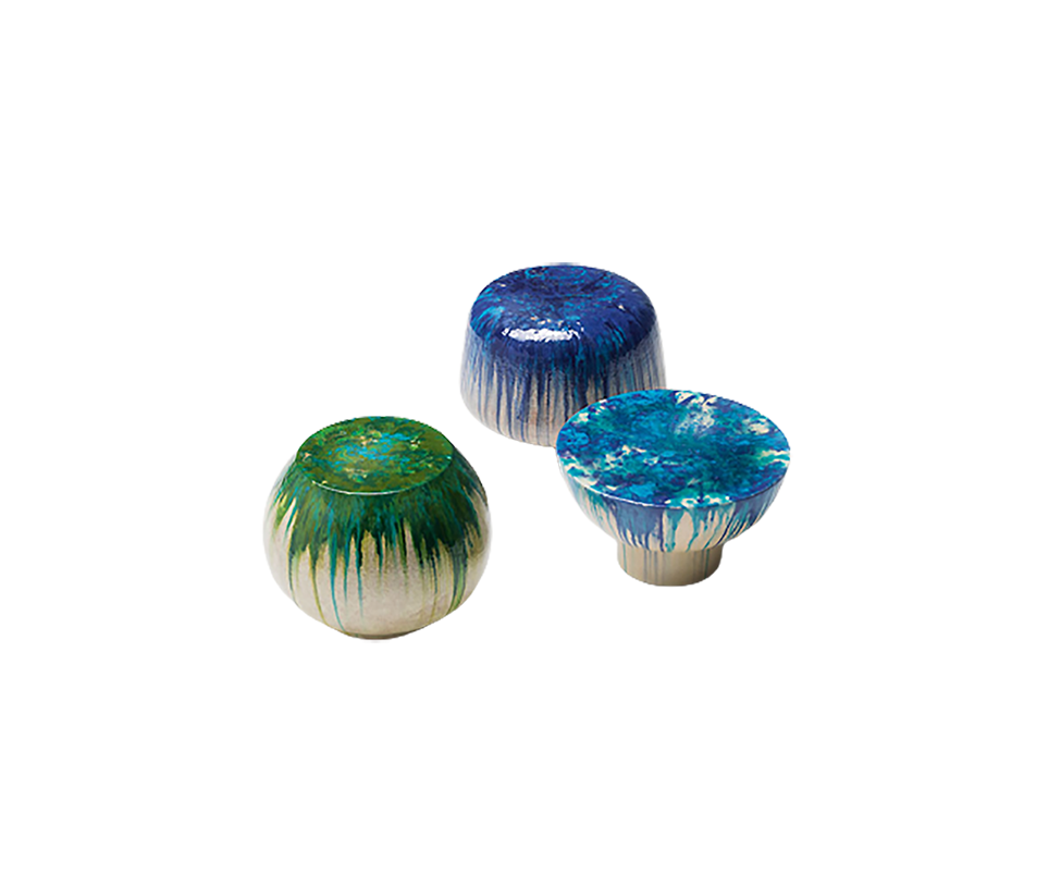 Modern Hand-decorated Ceramic Calatini Outdoor Side Table by Paola Lenti Casa Design Group
