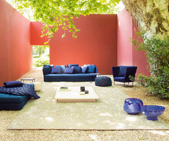 Modern Hand-decorated Ceramic Calatini Outdoor Side Table by Paola Lenti Casa Design Group