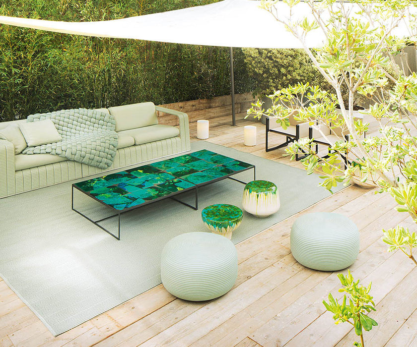 Modern Hand-decorated Ceramic Calatini Outdoor Side Table by Paola Lenti Casa Design Group