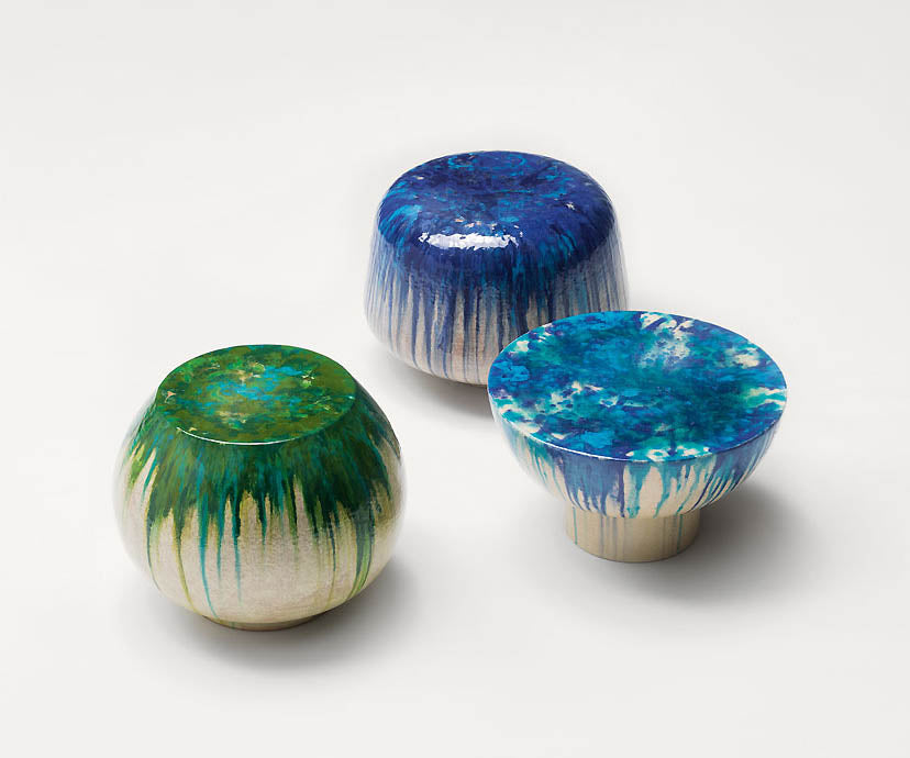 Modern Hand-decorated Ceramic Calatini Outdoor Side Table by Paola Lenti Casa Design Group