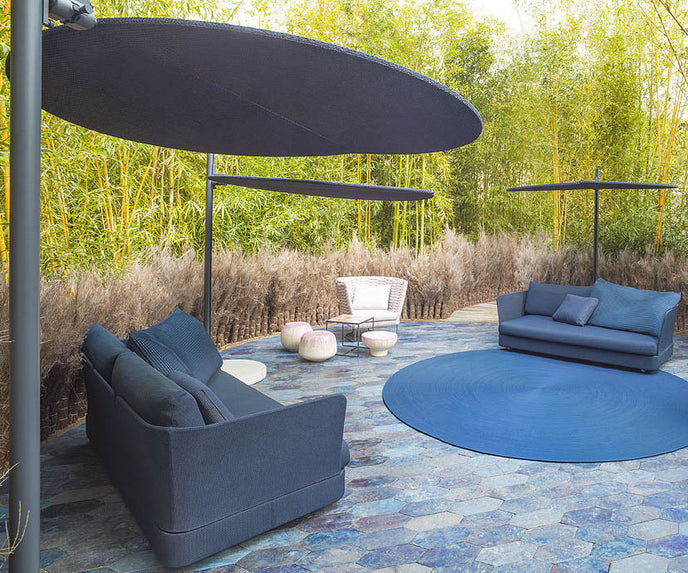 Modern Ombra Outdoor Sunshade by Paola Lenti with Adjustable Height and Shading Panels Casa Design Group