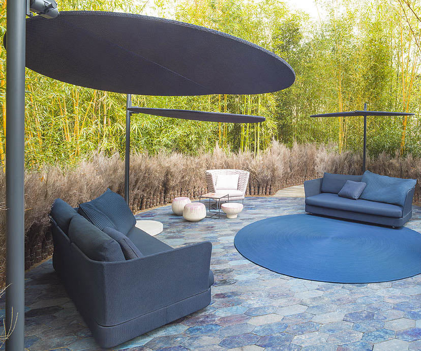 Modern Ombra Outdoor Sunshade by Paola Lenti with Adjustable Height and Shading Panels Casa Design Group