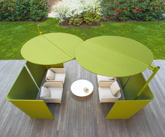 Modern Ombra Outdoor Sunshade by Paola Lenti with Adjustable Height and Shading Panels Casa Design Group
