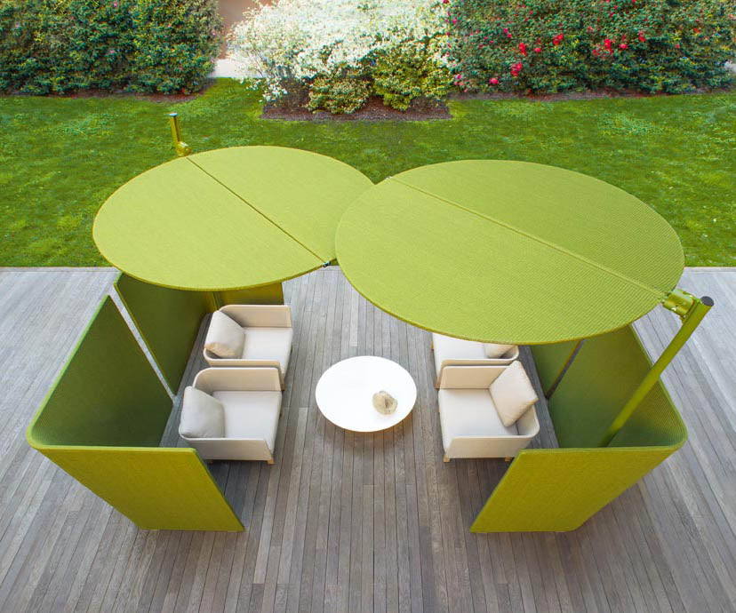 Modern Ombra Outdoor Sunshade by Paola Lenti with Adjustable Height and Shading Panels Casa Design Group