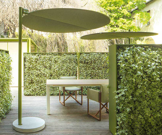 Modern Ombra Outdoor Sunshade by Paola Lenti with Adjustable Height and Shading Panels Casa Design Group