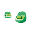Comfortable Orbitry Outdoor Lounge Chair by Paola Lenti with Removable Cushions Casa Design Group