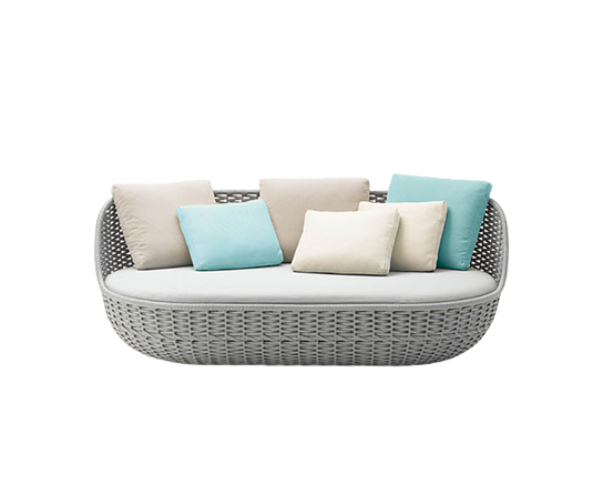 Luxury Orbitry Outdoor Sofa by Paola Lenti with Stainless Steel Frame Casa Design Group