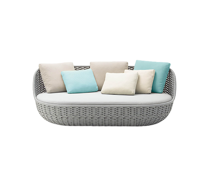 Luxury Orbitry Outdoor Sofa by Paola Lenti with Stainless Steel Frame Casa Design Group