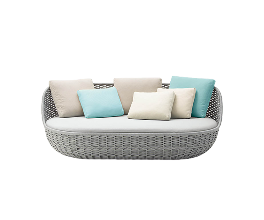 Luxury Orbitry Outdoor Sofa by Paola Lenti with Stainless Steel Frame Casa Design Group