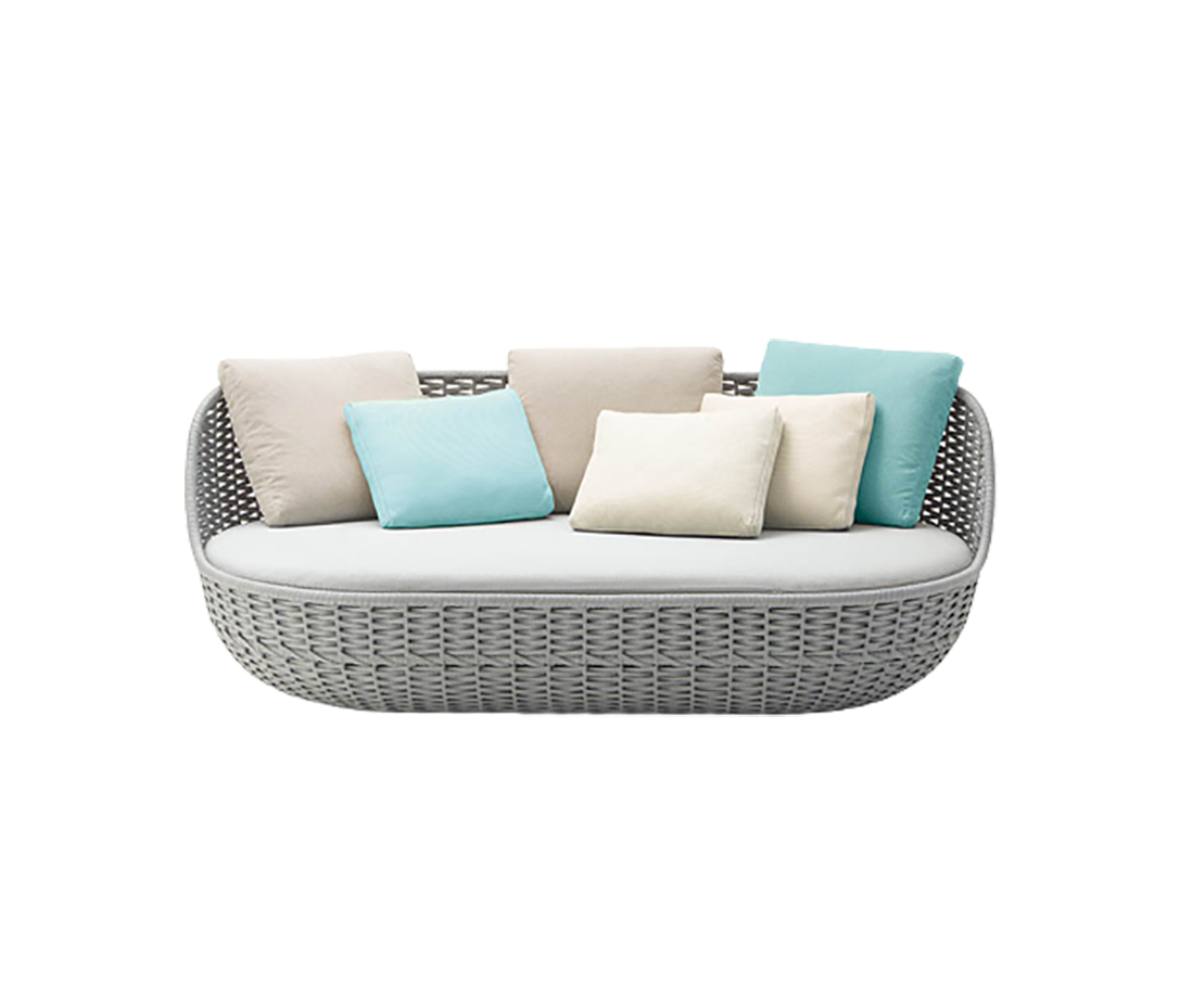 Luxury Orbitry Outdoor Sofa by Paola Lenti with Stainless Steel Frame Casa Design Group