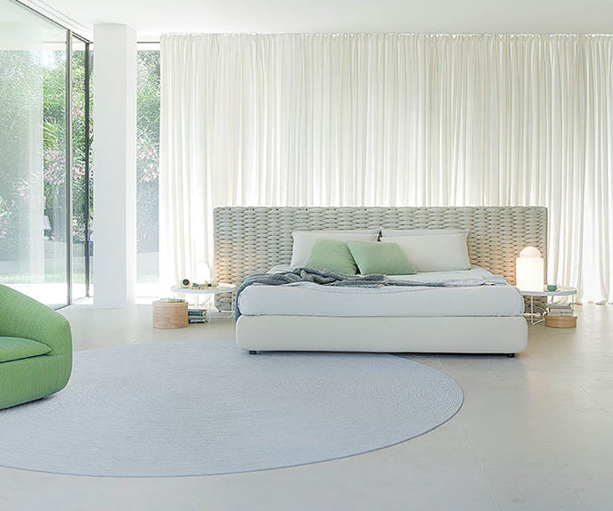 Luxury Silent Bed by Paola Lenti Featuring an Optional Headboard Casa Design Group