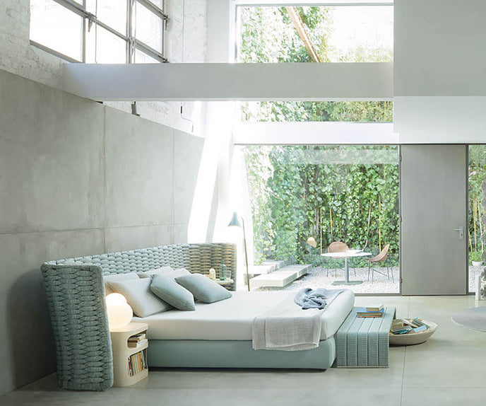 Luxury Silent Bed by Paola Lenti Featuring an Optional Headboard Casa Design Group