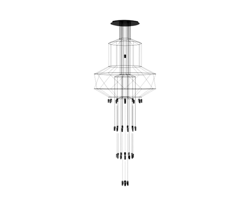 High end Wireflow Chandelier 0375 by Vibia Casa Design