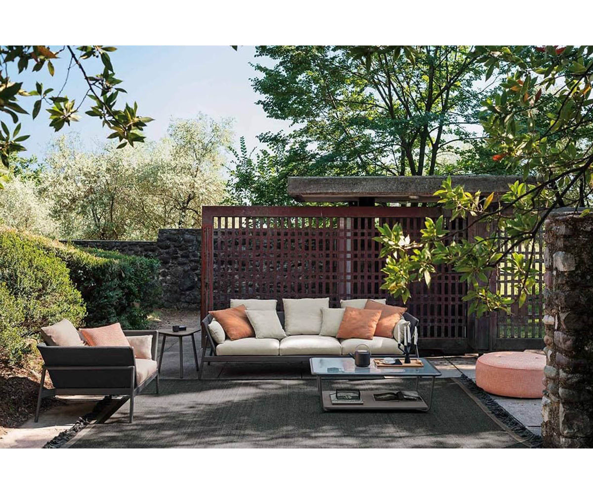 Modern and Durable Piper 003 Outdoor Sofa by Roda with Aluminum Frame and Batyline Fabric | Casa Design Group