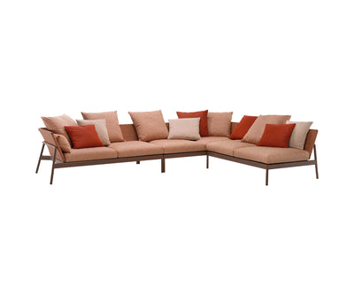 Contemporary Piper Low Back Outdoor Sectional Sofa by Roda | Casa Design Group