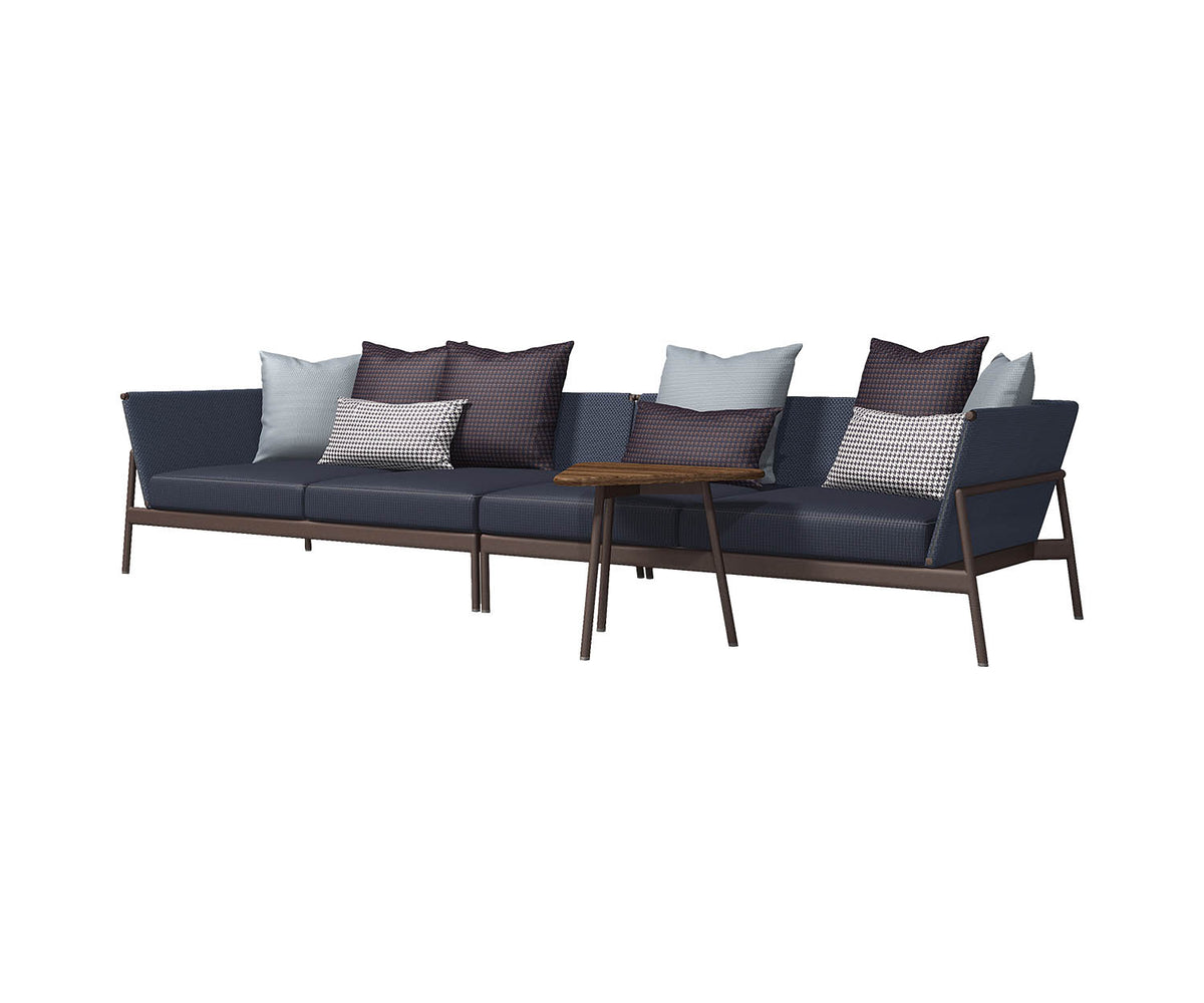 Contemporary Piper Low Back Outdoor Sectional Sofa by Roda | Casa Design Group