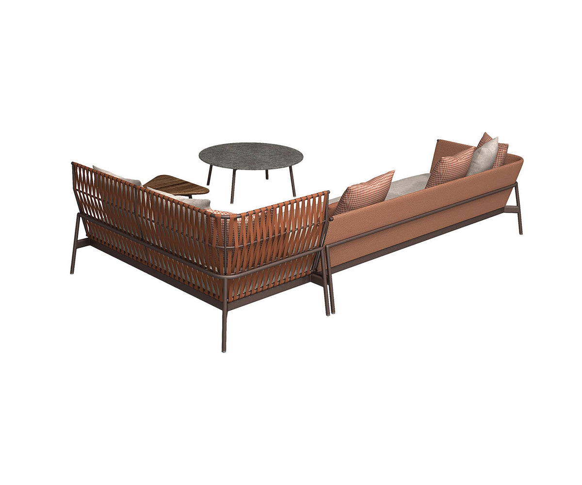 Contemporary Piper Low Back Outdoor Sectional Sofa by Roda | Casa Design Group