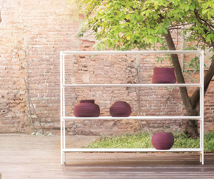 Handcrafted Plano Outdoor Bookshelves by Paola Lenti Casa Design Group