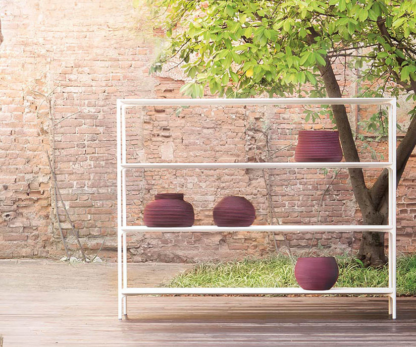 Handcrafted Plano Outdoor Bookshelves by Paola Lenti Casa Design Group