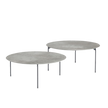 Modern Plano Outdoor Round Dining Table by Paola Lenti Handcrafted  Concrete Top with Steel Base Casa Design Group