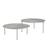 Modern Plano Outdoor Round Dining Table by Paola Lenti Handcrafted  Concrete Top with Steel Base Casa Design Group